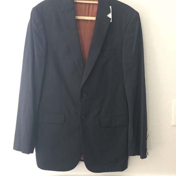 Jos A. Bank Dark Blue Micro Stripe Slim Suit - Picture 2 of 7